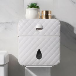WBBOOMING Fashion Design Bathroom Tissue Box Organiser Large Space Water-proof Tissue Holder Free Punch Good-Looking Tissue Box 210326