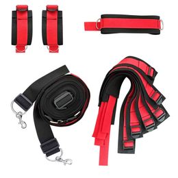 Bondages Handcuffs&Neck Pillow&Ankle Cuff BDSM Set Flirting Sex Toys For Woman Couple Slave Restraints Erotic Accessories 1122