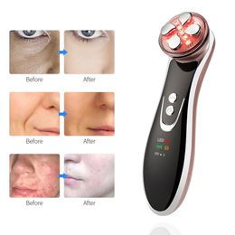 Radio Frequency Beauty Instrument LED Photon RF EMS Face Lifting Tightening Skin Rejuvenation Anti Aging Vibration Massager