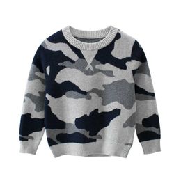 2021 Spring New Products Children's Clothing Children's Sweaters Camouflage Children's Tops Baby Clothes Toddler Boy Sweater Y1024