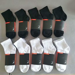 Men's Socks Pairs Classic Black Women Men High Quality Letter Breathable Cotton Sports Ankle Sock Elastic