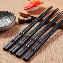 Chopsticks 1 Pair Japanese Black Sushi Fast Noodles Chop Kitchen Supplies Cutlery Sticks Tableware Chinese Bar Korean Q0L6