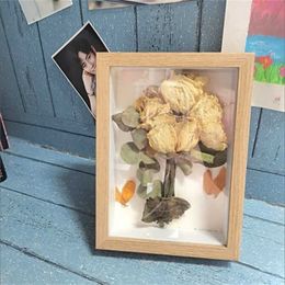 Dried Flower 3D Po Frames DIY Insect Specimen Dispaly Classroom Study Room Decorations Empty Frame Modern Simple 211222