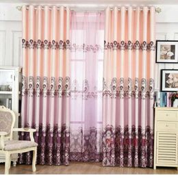 Curtain & Drapes Modern Simple Cotton And Linen Printing Velvet Yarn Jade Pearl Custom For Living Room Bedroom