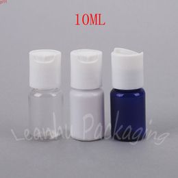 10ML Mini Plastic Bottle With Disc Top Cap , 10CC Toner / Lotion Water Sample Empty Cosmetic Container ( 100 PC/Lot )high qty