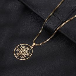 Chains Men Street Chain Punk Jewellery Necklaces Stainless Steel Star Of David Pendants