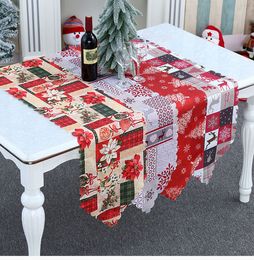 Party Supplies Creative Christmas decorations Calico table runner European and American restaurant family tablecloth