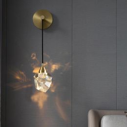 Modern Led Wall Light Crystal Sconce Living Room Background Corridor Lighting Luxury Bedroom Bedside Mirror Gold Decoration Lamp Lamps