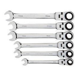 Combination Ratchet Wrench tool box, with Flexible Head, Dual-purpose Set. Car Hand Tools