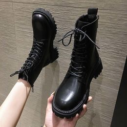 Boots Comfortable Platform For Woman Shoes Double Zipper Women Anklet Round Toe Thick Sole Winter Female Botas De Mujer