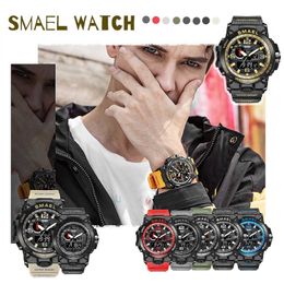 Luxury Men Digital Sports Electronic Waterproof Swimming Watch Multi Functional Dual Display Men's Watch Big Screen Reloj Hombre G1022