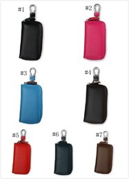 newCar Key Wallet Case Leather Car Key Chain Zipper Key Case coin Holder keychain Wallet Pouch Purse Unisex Storage Bags EWF6330