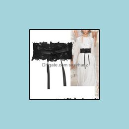 Belts & Aessories Fashion Womens Lace Corset Belt Sweet Wide Waist Faux Leather Up Body Bandage S787 Drop Delivery 2021 Fdtsz