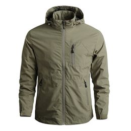 Men's jacket Outdoor Soft Shell Fleece Mens Windproof Waterproof Breathable And Thermal Hooded