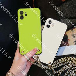 fashion phone cases for iphone 14 pro max Plus 13 13pro 13promax 12 12Pro 12ProMax 11 XSMAX leather case designer shell With pearl lanyard