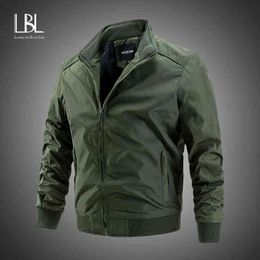 LBL Autumn Men's Bomber Jackets 2021 Casual Male Outwear Tops Windbreaker Stand Collar Military Jacket Mens Baseball Slim Coats Y1122