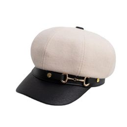 Casual Fashion Street Military Cap Woman Cotton Beret Flat Hats Captain Caps Trucker Vintage