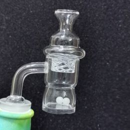 Newest 3mm Thick 25mm XL Splash Quartz Banger Nail 10mm 14mm 18mm Male Female 45 90 Cyclone Spinning Carb Cap and Terp Pearl Insert For Dab Rig