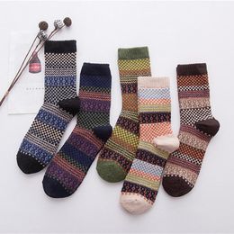 Men's Socks 5Pair/Lot Men Wool Soft Thick Male Casual Blend Warm Winter High Quality Long