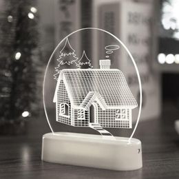 Strings LED 3D Christmas Night Light Mini Tree Lamp For Home Kids Bedroom Decor Fairy Lights Luminary Holiday Lighting