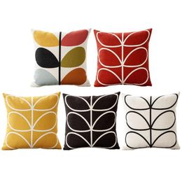 Cushion/Decorative Pillow Modern Geometric Flower Cover Solid Yellow Red Floral Petals Cushion Home Decorative Sofa Pillowcase 45X45CM