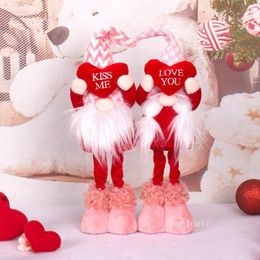 Party Supplies Valentines Day Gnome Plush Doll Scandinavian Tomte Dwarf Toys Valentine's Gifts for Women/Men Wedding Party Decor ZC755