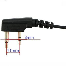 Useful 1pc black 2 pin ptt mic quansheng puxing baofeng uv5r headset c9009a