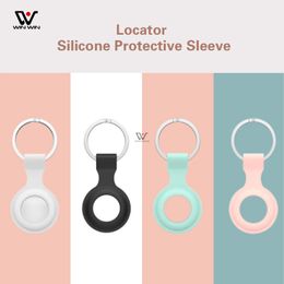 Hotselling Airtag Straps Protective Case Air Tags Pet Dog Anti-lost With Key Ring Silicone Locator GPS Tracker Protector Cover Shell For Apple AirTags
