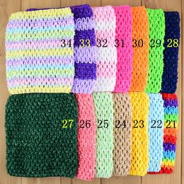 37 Colours 6 Inch Hair Accessories Baby Girl Elastic Chest Wrap Infant Waffle Crochet Headband Toddler Girls knitted Hairband M3646