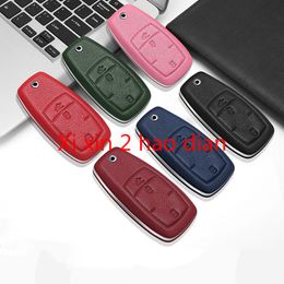 For Mercedes-Benz E-Class E300L E260L C260L C200L buckle A200L GLC All-inclusive special key cover leather car keychain shell