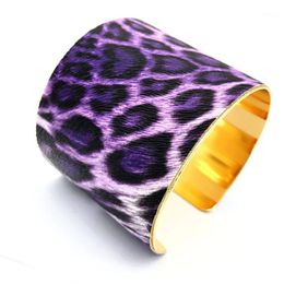 Alloy Fashion Stripe Retro Ethnic Style Leopard Purple White Bracelet Clothing Wild Wedding Women's Jewellery Bangle
