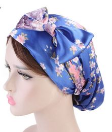 Soft Silk Hair Bonnet With Wide Band Comfortable Night Sleep Hat HairLoss Salon Colour Highlighting Hairstyling Tool Best quality