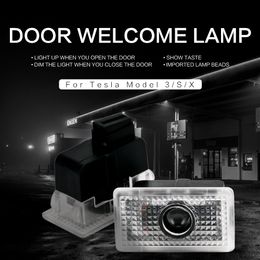 For Tesla MODEL 3 MODEL X S Y LED Car Door Welcome Light Projector Logo Ghost shadow Lamp