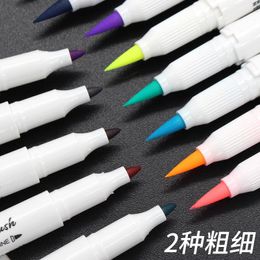 Highlighters Zebra WFT8 MILDLINER Soft Brush Pen+ Hard Tip Highlighter Double Japan Pastel Colors