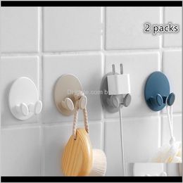 Hooks Rails Housekeeping Organisation Home & Garden Nail- Hook Oval Socket Power Cord Storage Rack Creative Plug Strong 2/Pc Drop Delivery 20