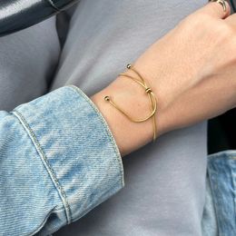 Kpop Snake Bone Chain Bracelets on Hand for Women Wedding Temperament Ball Pendant Adjustable Thin Link Party Jewelry