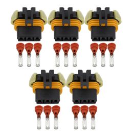 5 Sets 3 Pin Automotive Connectors Plastic Harness Connector With Terminal DJ7039Y-2.8-21