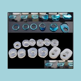 Moulds Jewellery Tools & Equipment 6 Pieces Assorted Diy Sile Ring Mould For Resin Making Craft Drop Delivery 2021 Yokhg