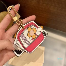 Old pattern Cute Cable Car Keychain Accessories Fashion PU Key Chain Designer Keychains Buckle for Men Women with Retail Box