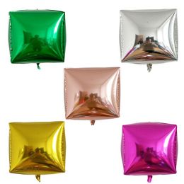Party Decoration 24 Inch 4D Stereoscopic Gift Box Foil Balloons Cube Ballon Birthday Wedding Decorations Christmas Year Supplies