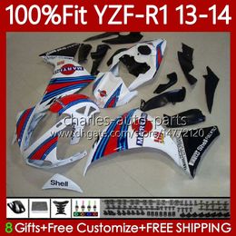 OEM Fairings Kit For YAMAHA YZF-R1 YZF R 1 YZF1000 2013-2014 MOTO Bodywork 97No.114 1000CC YZF R1 1000 Red white black CC YZFR1 13 14 YZF-1000 2013 2014 Injection Mould Body