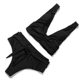 ZTVitality Solid Fold Push Up Bikini 2020 Black Padded Bandage Bikinis High Waist Swimsuit Swimwear Women Sexy Brazilian Biquini Y0820