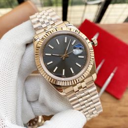 Classic fashion automatic 2813 mechanical men's watch five bead rose gold magnifying glass 36mm 41mm stainless steel Sapphire