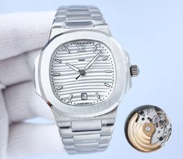 GDF 40mm Date 7118/1 7118/1A-010 Miyota 8215 Automatic Mens Watch 7118 White Textured Dial 316L Stainless Steel Bracelet Ladies Watches TWPP Timezonewatch E213D (1)