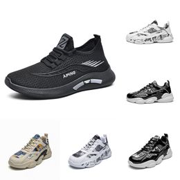 9P6Q summer men shoes casual running Comfortable breathable mesh solid Black deep grey Beige women Accessories good quality Sport Fashion walking shoe 10
