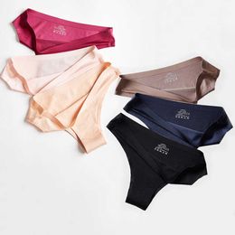 6pcs/lot Women Sexy Panties Seamless Thong Briefs Set Ultra-thin Underwear G-String Low Cut Pants Underpants Female Lingerie #F 210720
