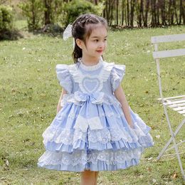 CEKCYA Girls Spanish Turkey Dress Children Lolita Princess Lace Ball Gown Infant Birthday Outfits Baby Baptism Dresses 210615