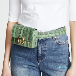 Python Pattern Waist Bag Women Fanny Pack Purses And Handbags Luxury Designer Female Clutch