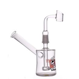 mini Glass oil burner Bong Dunkin's Dab oil rig with matrix perc Philtre recycler Hookahs mini Beaker Bongs with 14mm glass oil burner p