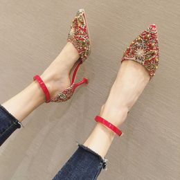 Sandalias Rojas Tacon Bajo Oferta Online | DHgate.com